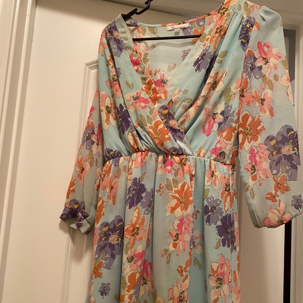Mini Floral wrap dress